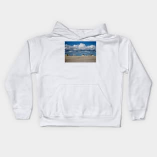 Clouds Over Beach Houses Kids Hoodie